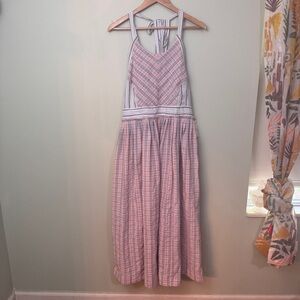 Free People Pink and White Checkered Dress